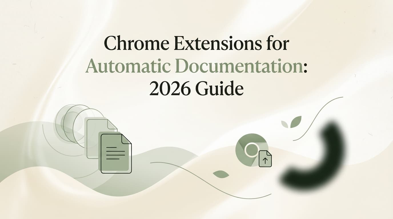 Chrome Extensions for Automatic Documentation: 2026 Guide