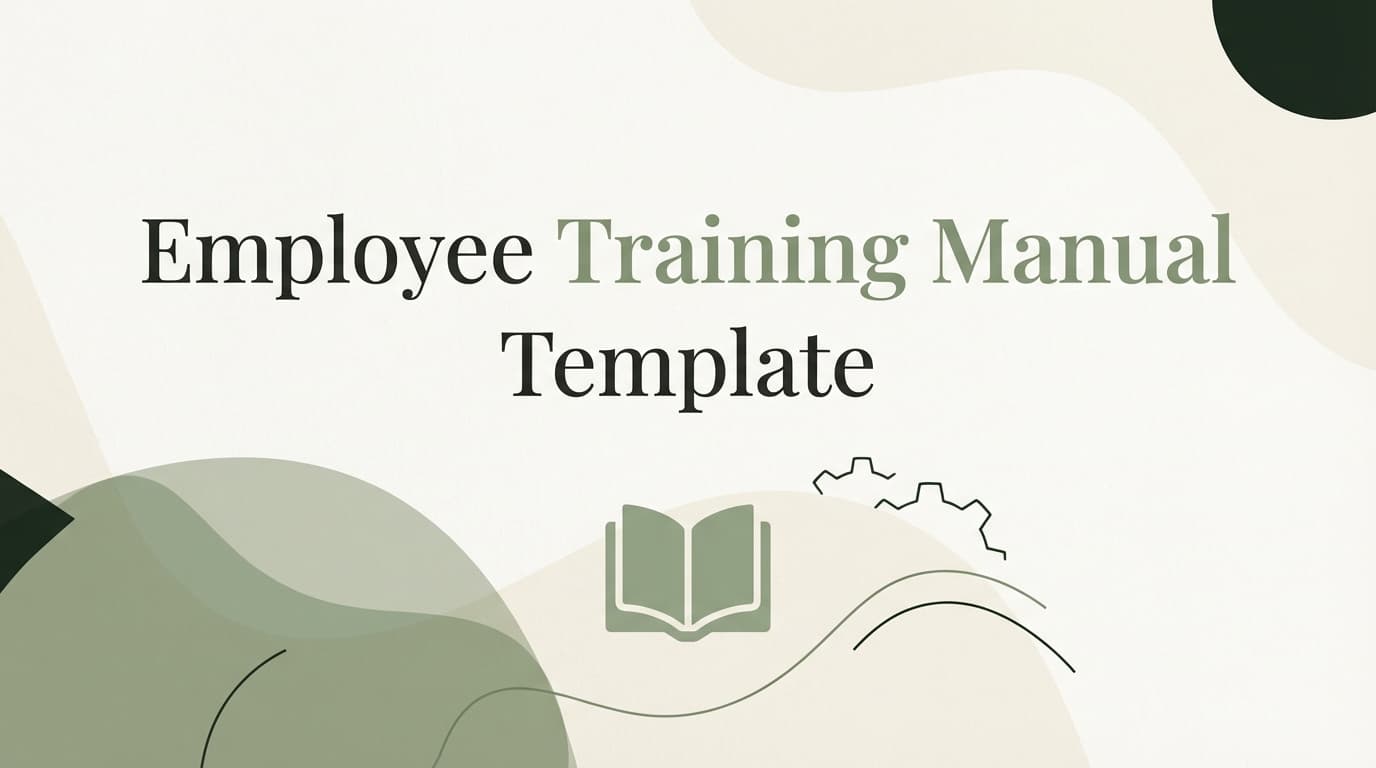 Employee Training Manual Template