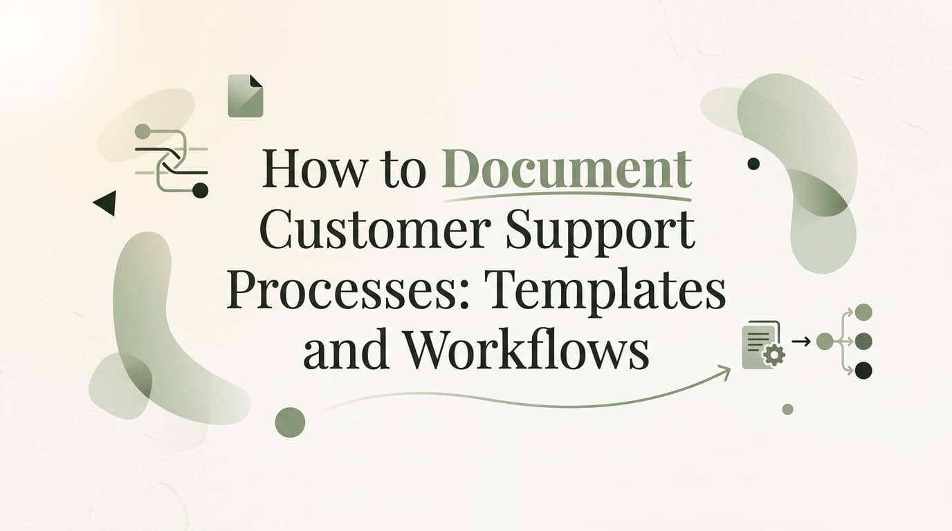 How to Document Customer Support Processes: Templates and Workflows