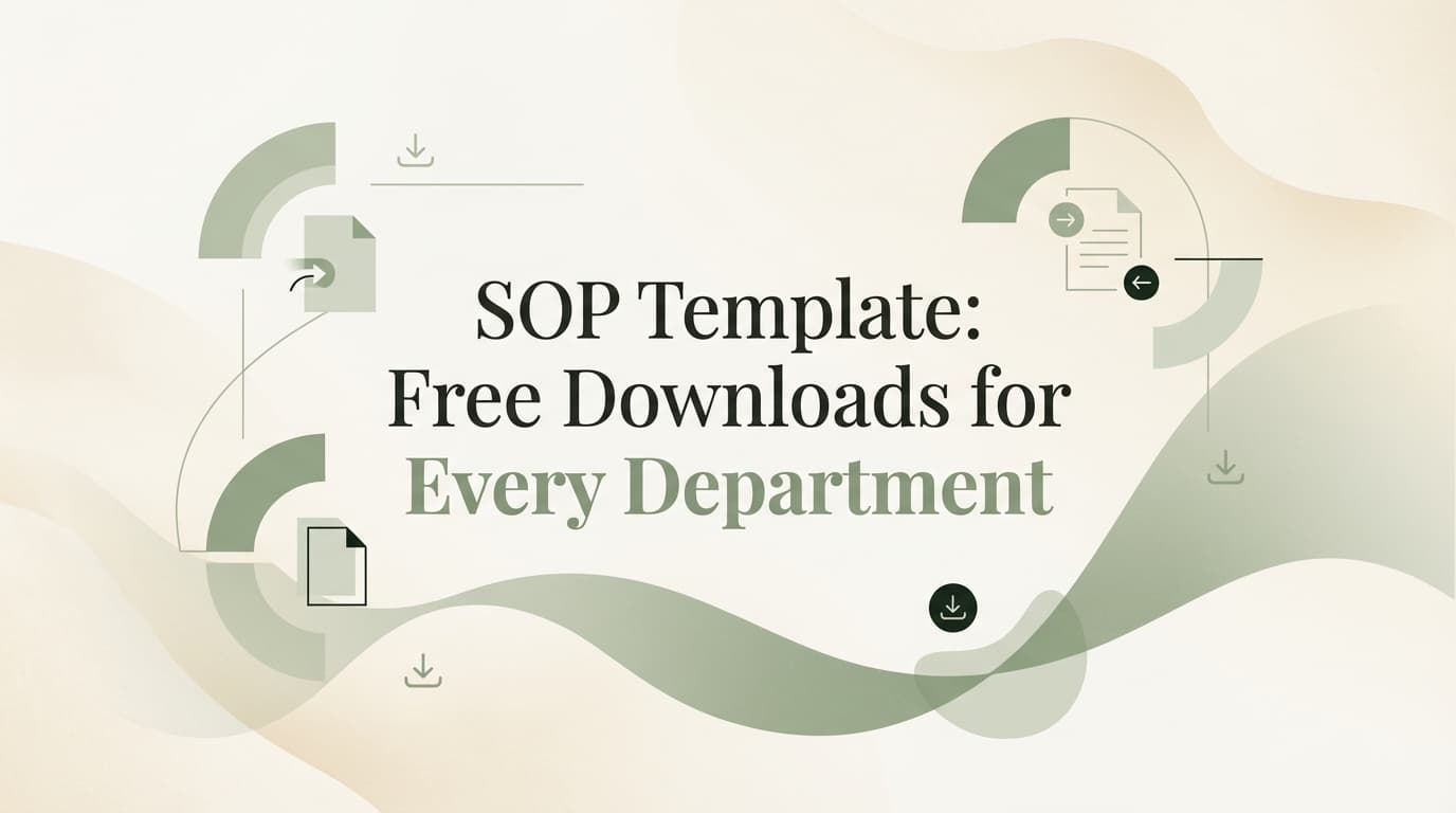 SOP Template: Free Downloads for Every Department