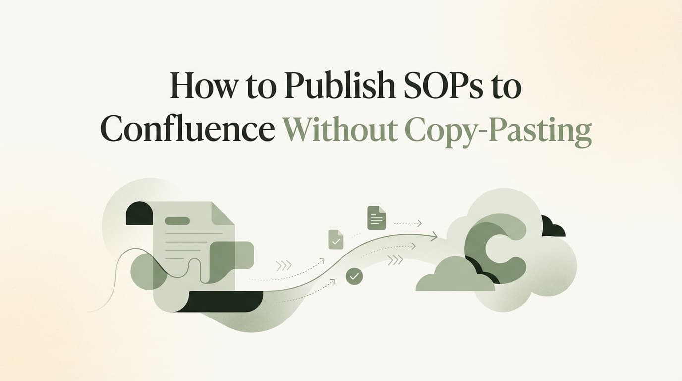 How to Publish SOPs to Confluence Without Copy-Pasting