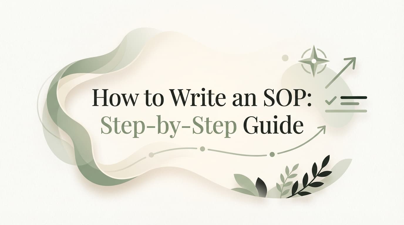 How to Write an SOP: Step-by-Step Guide