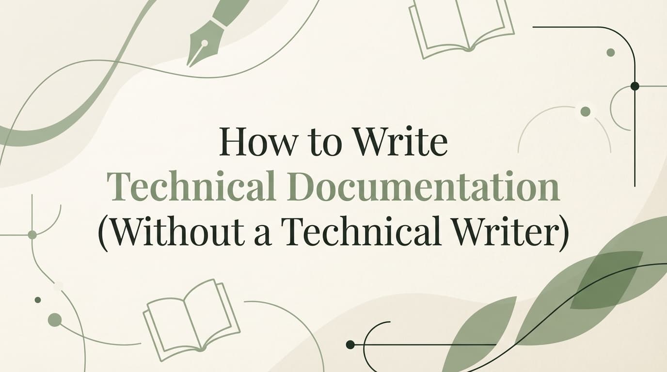 How to Write Technical Documentation (Without a Technical Writer)