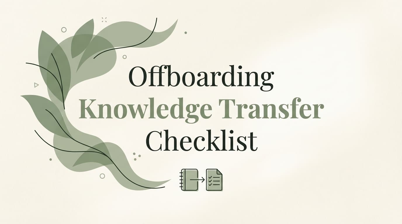 Offboarding Knowledge Transfer Checklist