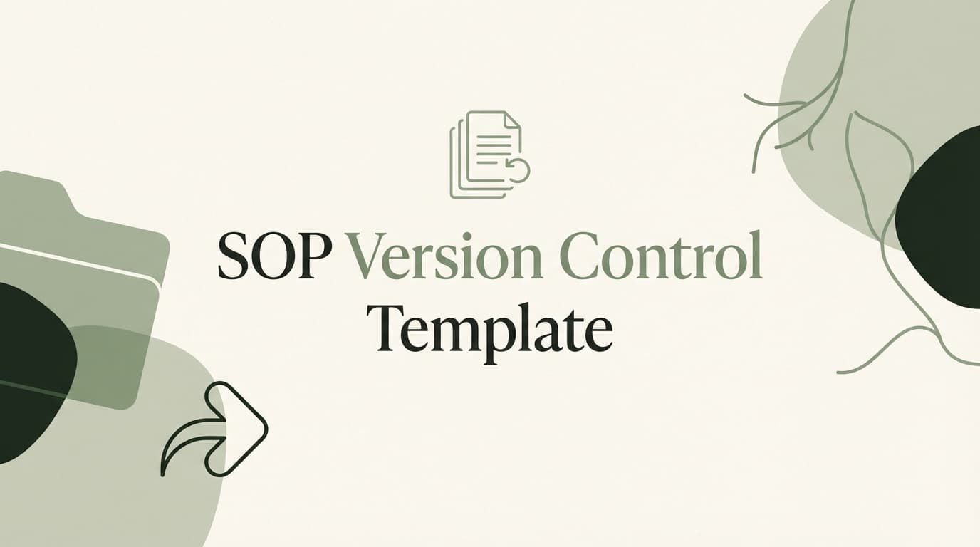 SOP Version Control Template