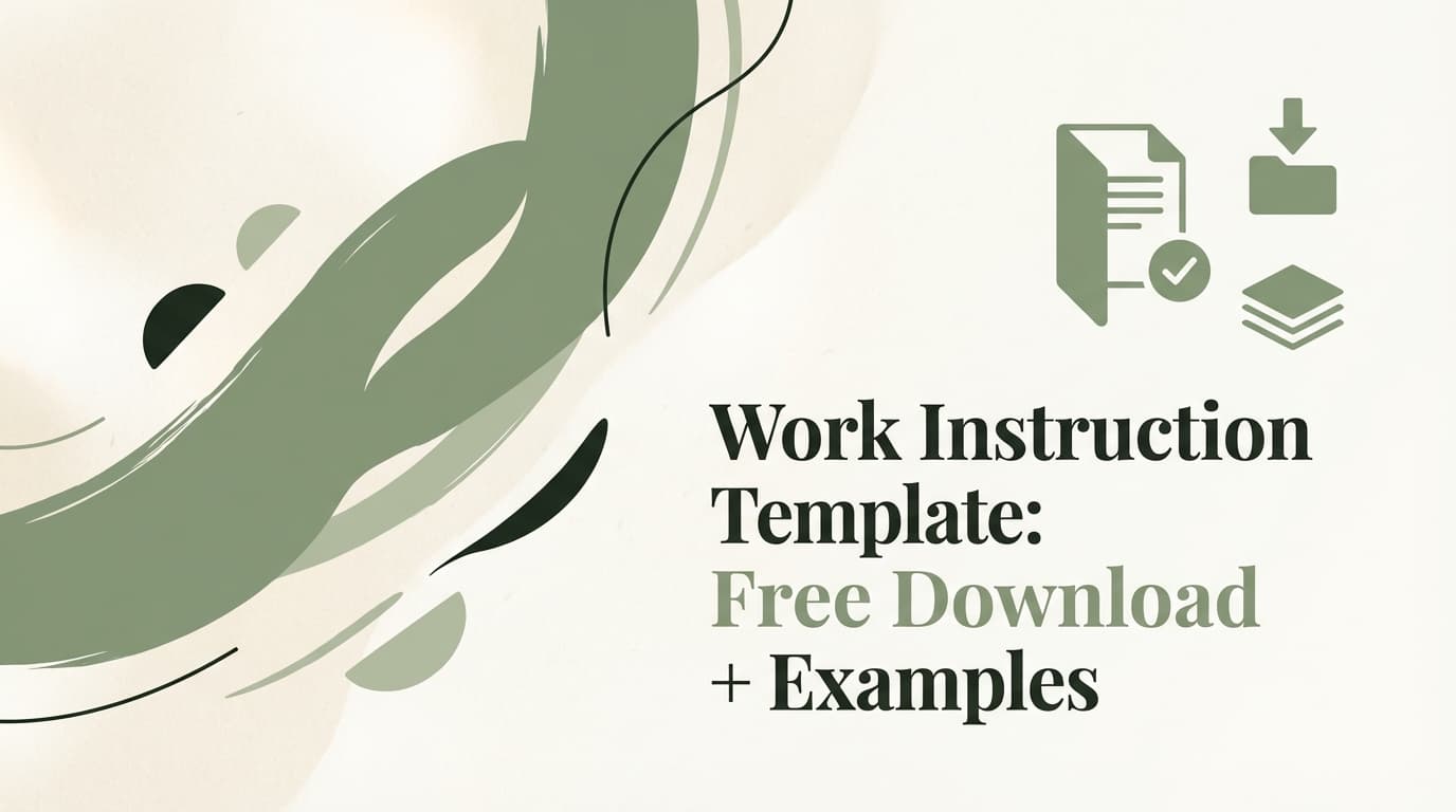 Work Instruction Template: Free Download + Examples