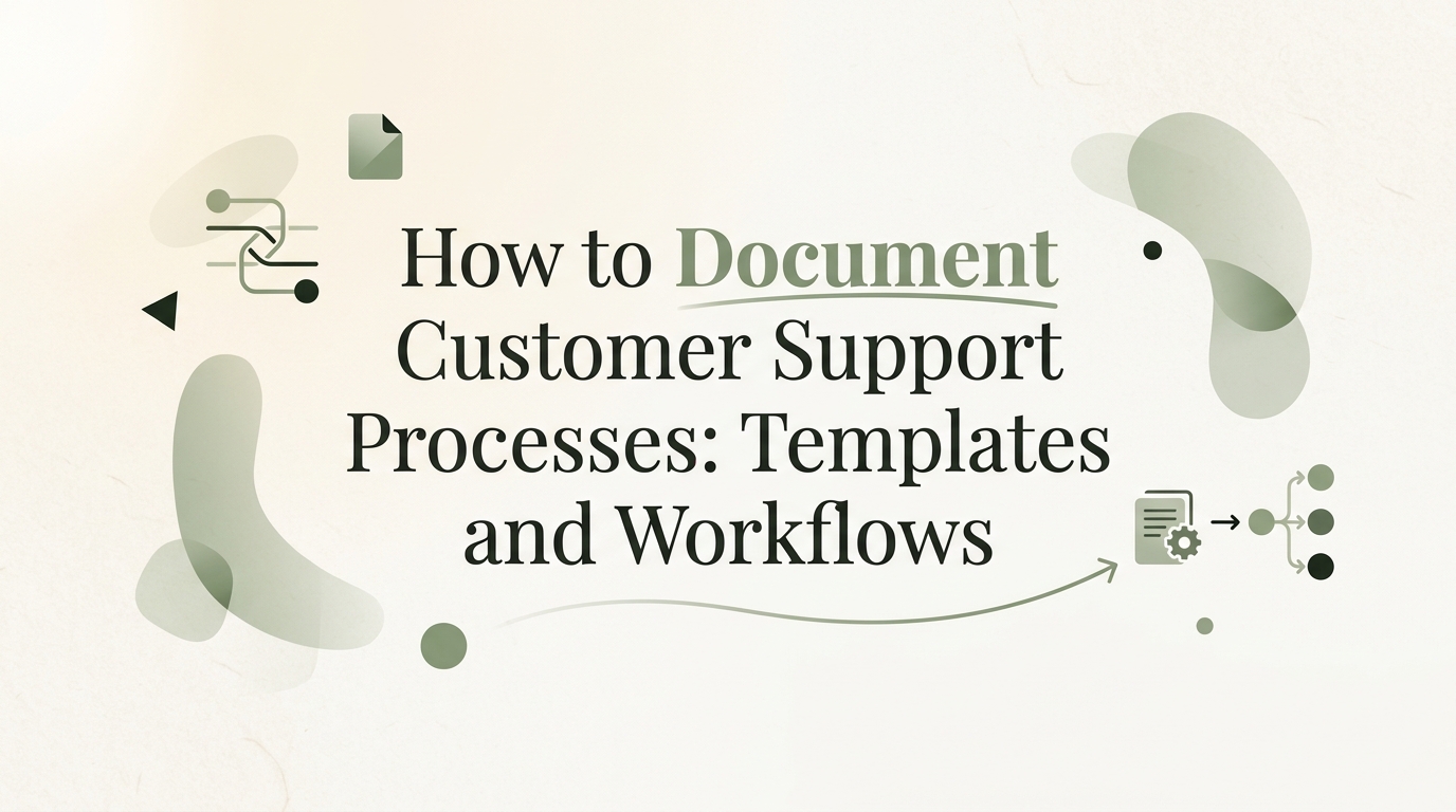 How to Document Customer Support Processes: Templates and Workflows | Glyde