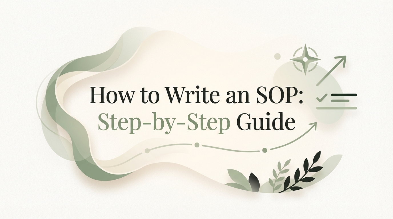 How to Write an SOP: Step-by-Step Guide | Glyde